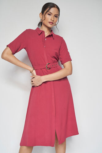 Gigi Solid Dress, Peach, image 1